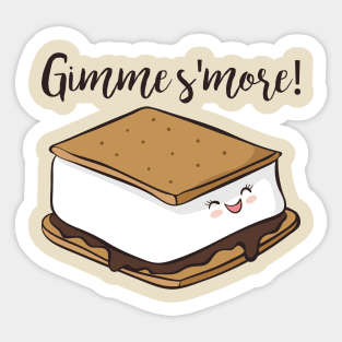 Gimme S'More- Cute Camping Gift Sticker